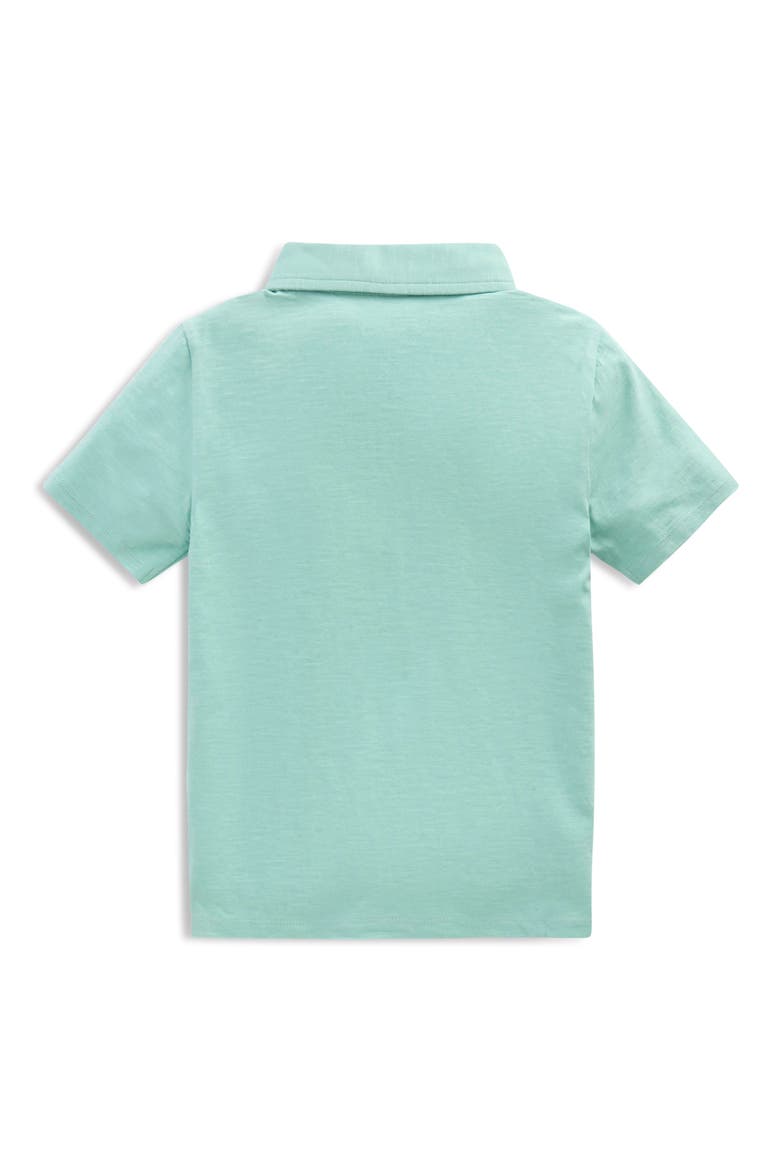 Kids' Slub Jersey Polo, Alternate, color, AQUA