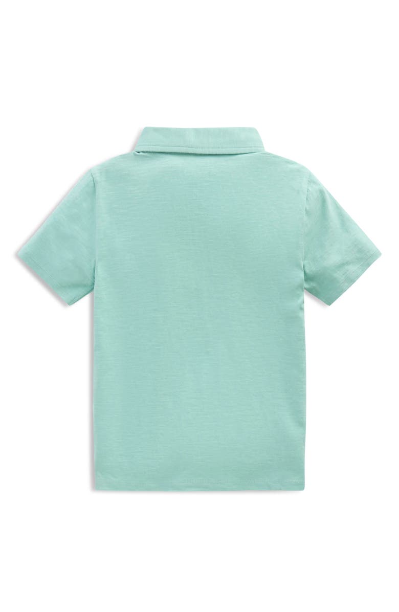 Mini Boden Kids' Slub Jersey Polo, Alternate, color, Aqua