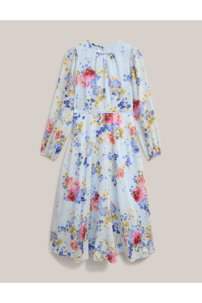 Constance Floral Midi Dress, Alternate, color, Palebluemulti