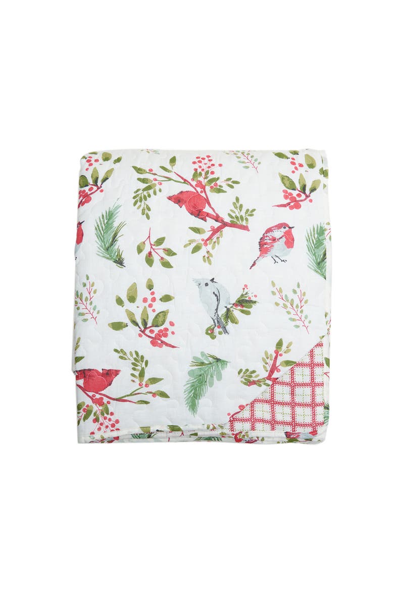 Nature's Holiday Cotton Quilt Set  - Reversible and Machine Washable, Alternate, color, Red