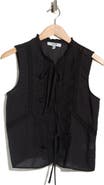 Joie Tie Front Sleeveless Cotton Top