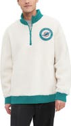 Tommy Hilfiger Men's Tommy Hilfiger Cream Miami Dolphins Jordan Sherpa Quarter-Zip Sweatshirt