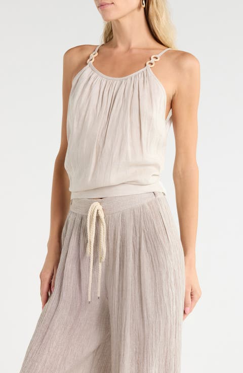 Franca Linen Crop Tank