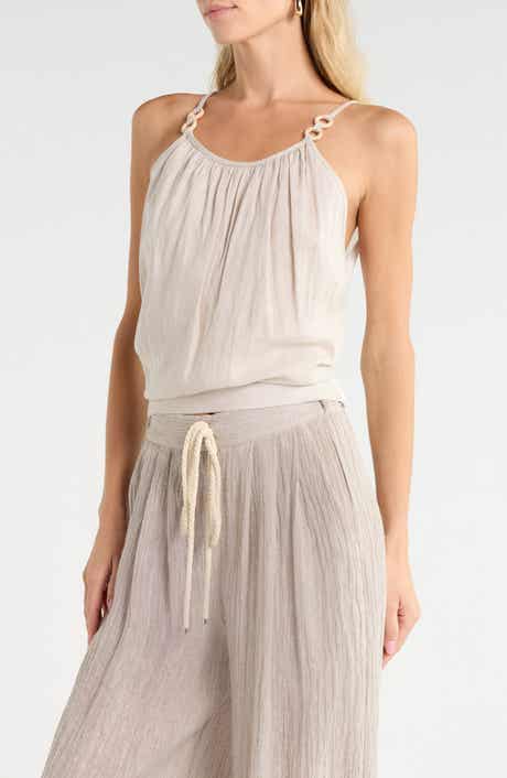 Franca Linen Crop Tank