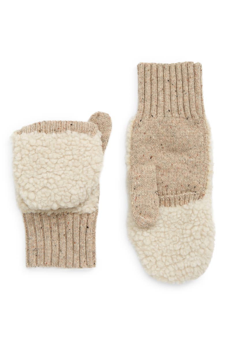 Madewell Teddy Glitten Mittens, Main, color, 