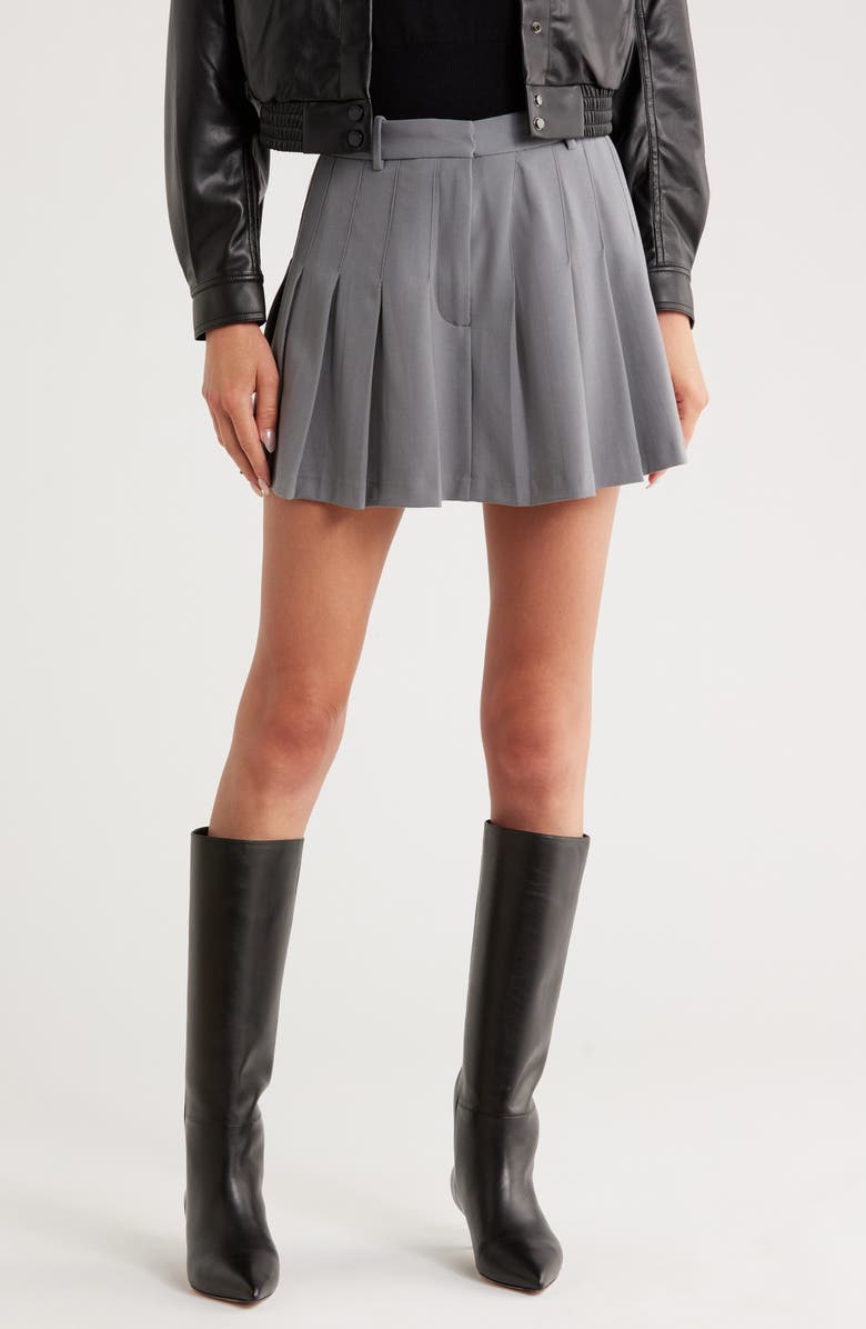 JASON WU Box Pleated High Waist Miniskort, Main, color, 