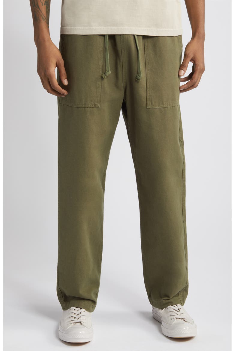 Cotton Canvas Chef Pants, Main, color, OLIVE