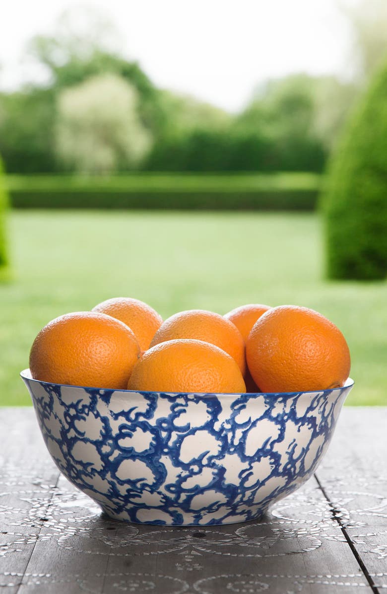 Tory Burch Spongeware Serving Bowl, Alternate, color, 