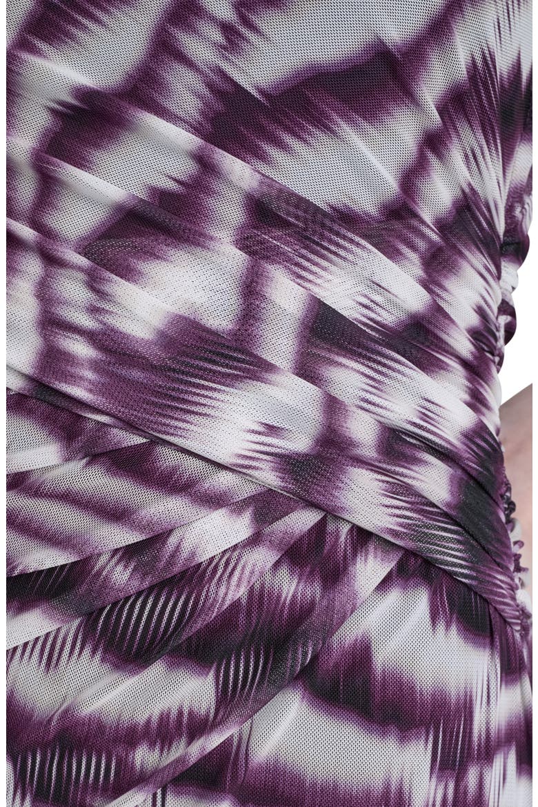 Side Knot Midi Dress, Alternate, color, PLUM MULTI