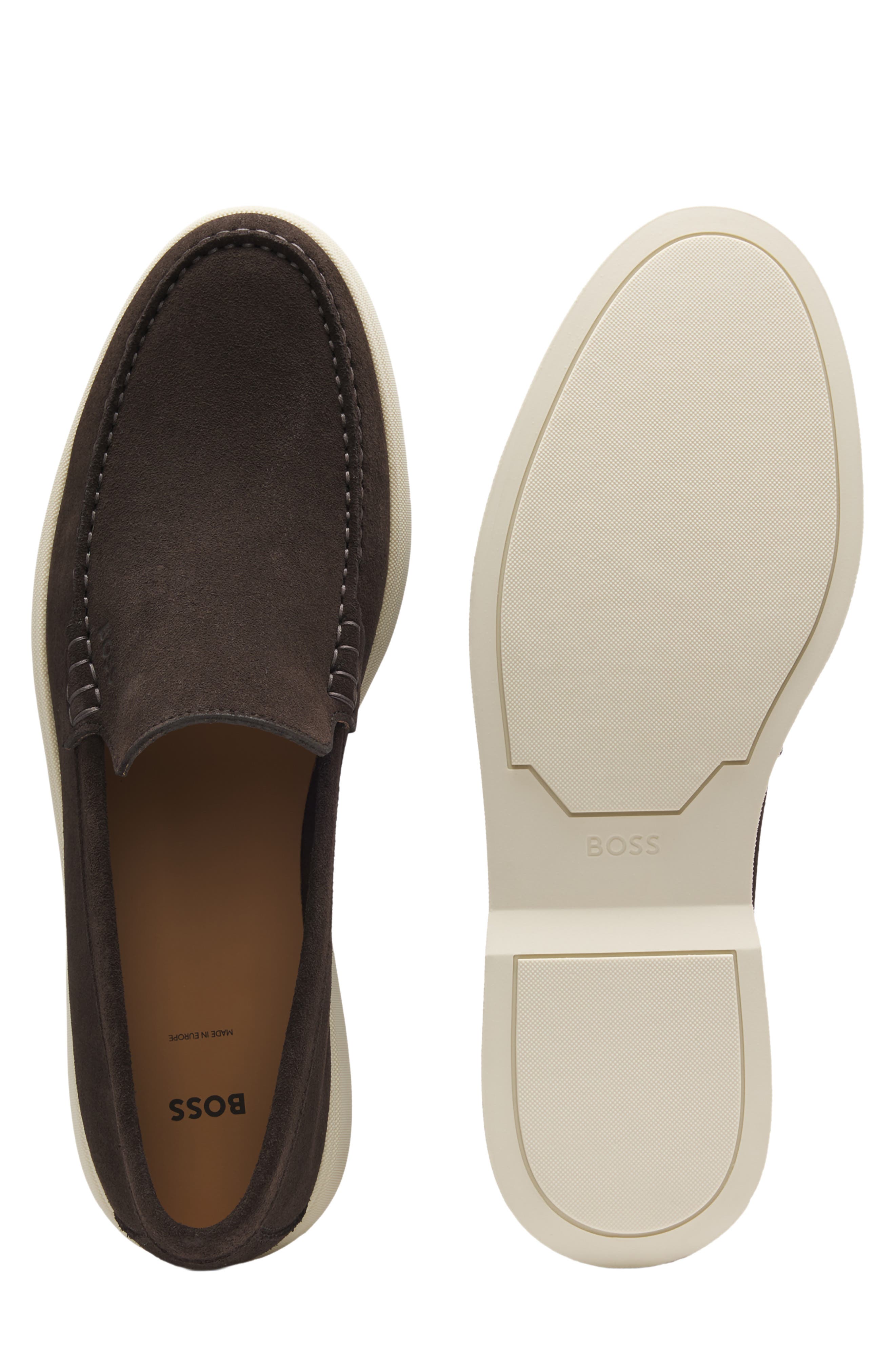 Sienne Moc Toe Loafer, Alternate, color, BROWN
