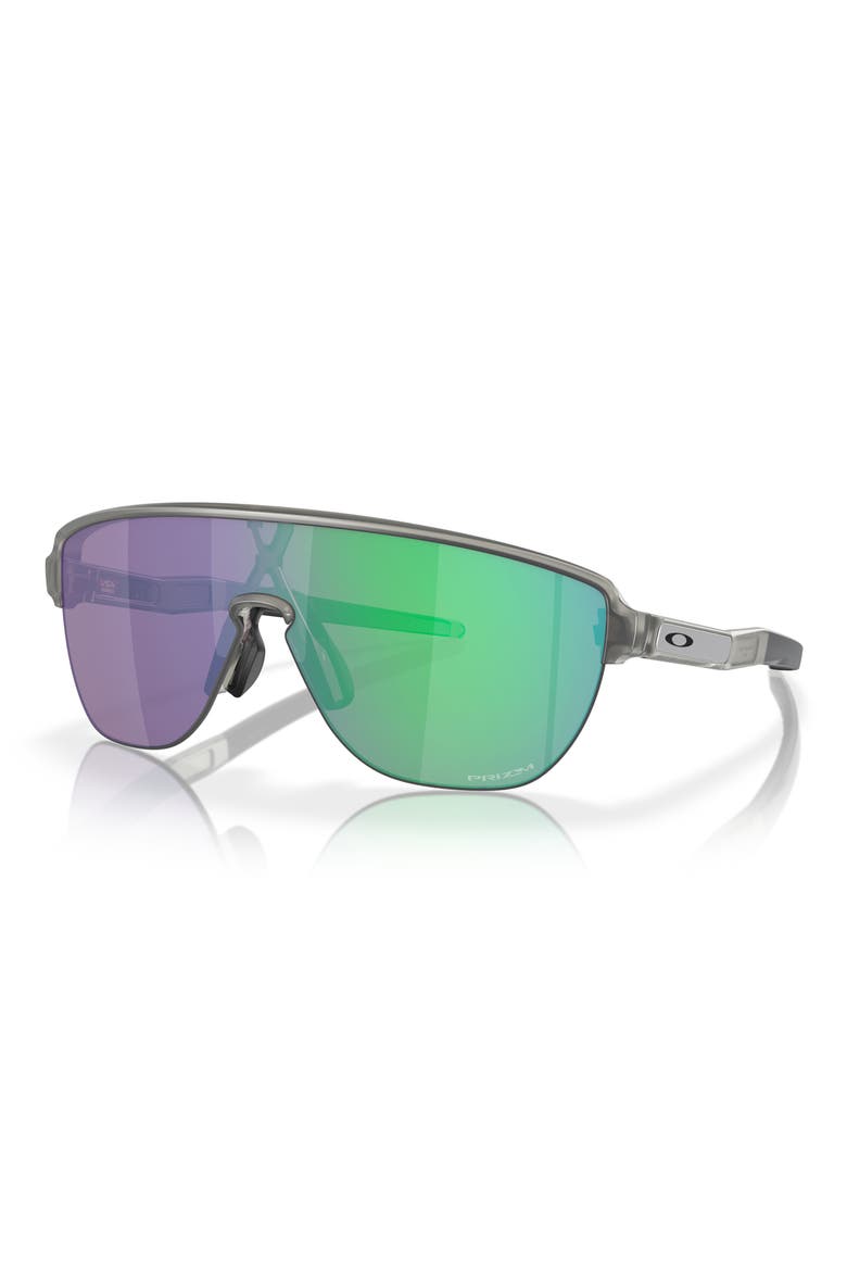 42mm Corridor Rectangle Shield Sunglasses, Alternate, color, GREY METAL