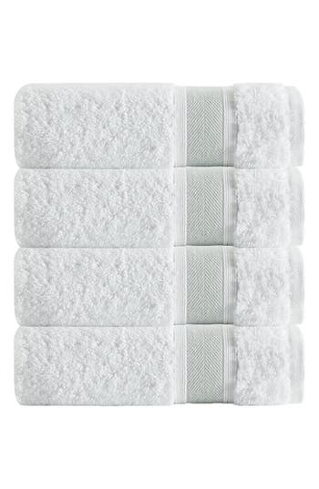 Depera Unique 4-piece Turkish Cotton Bath Towels In White
