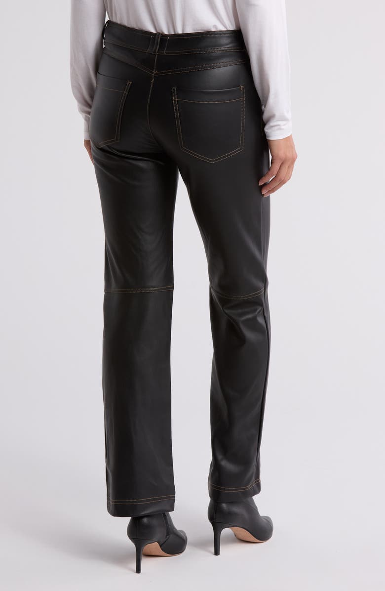 INDUSTRY REPUBLIC CLOTHING Faux Leather Pants, Alternate, color, Black