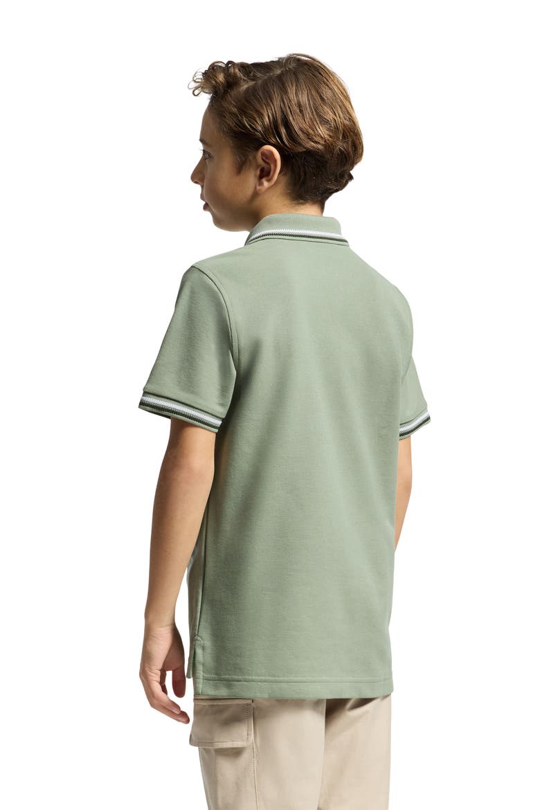 Kids' Baxter Cotton Pique Polo, Alternate, color, SEA SPRAY