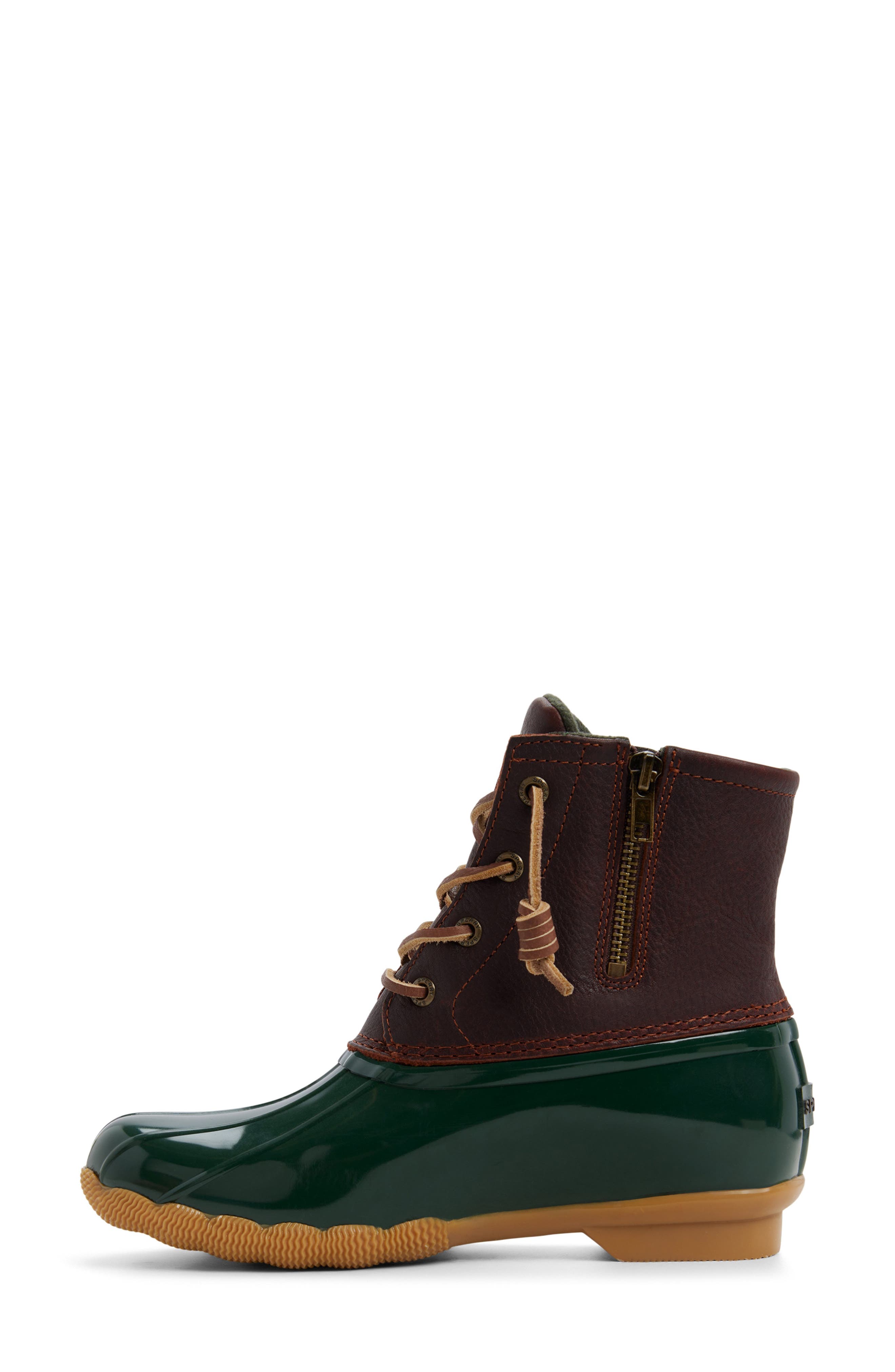 Saltwater Duck Boot, Alternate, color, GREEN/ BROWN