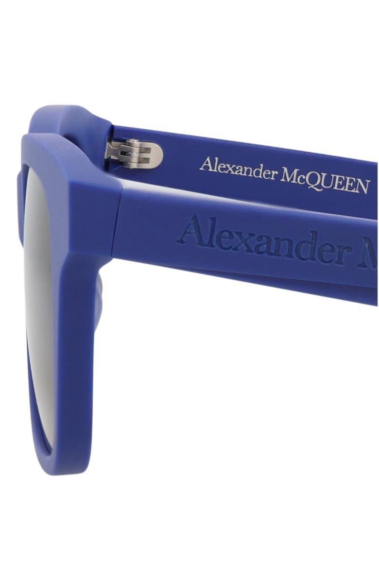 McQueen 52mm Square Sunglasses, Alternate, color, Blue Blue Blue