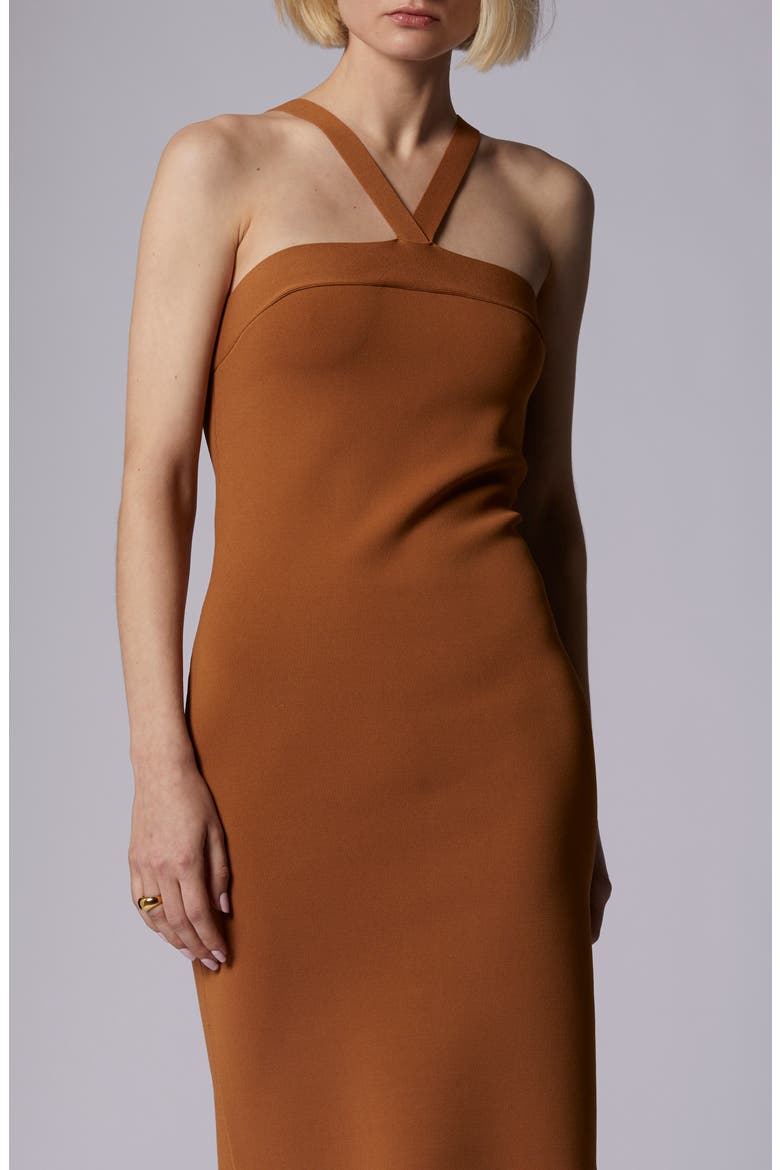 Appoline Midi Dress, Alternate, color, ALMOND