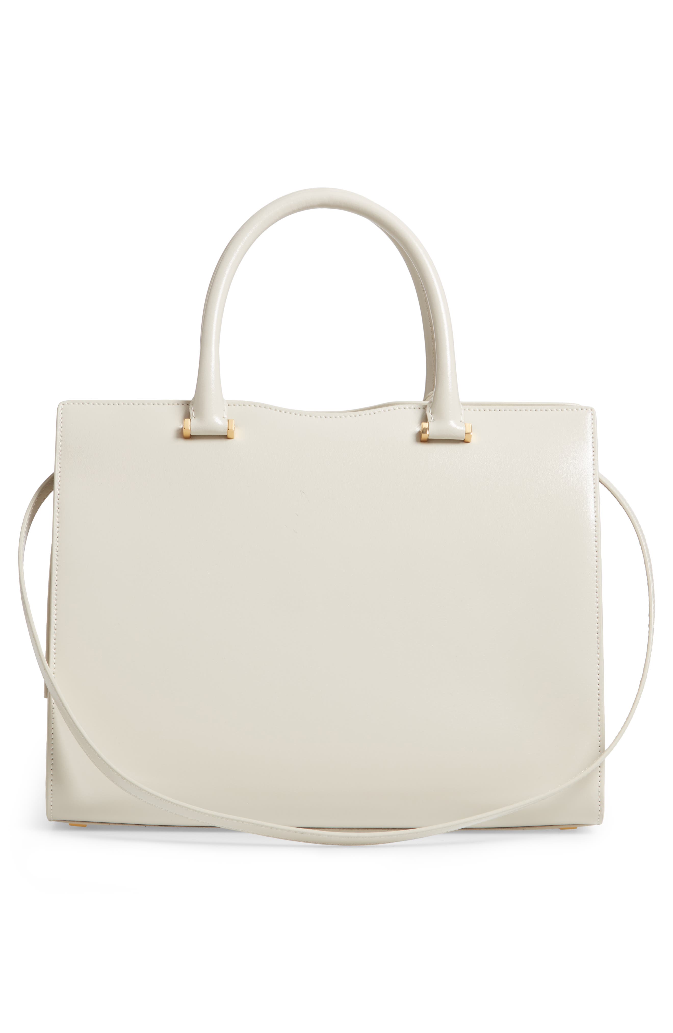 Saint Laurent Uptown Small Cabas Leather Satchel, Alternate, color, 