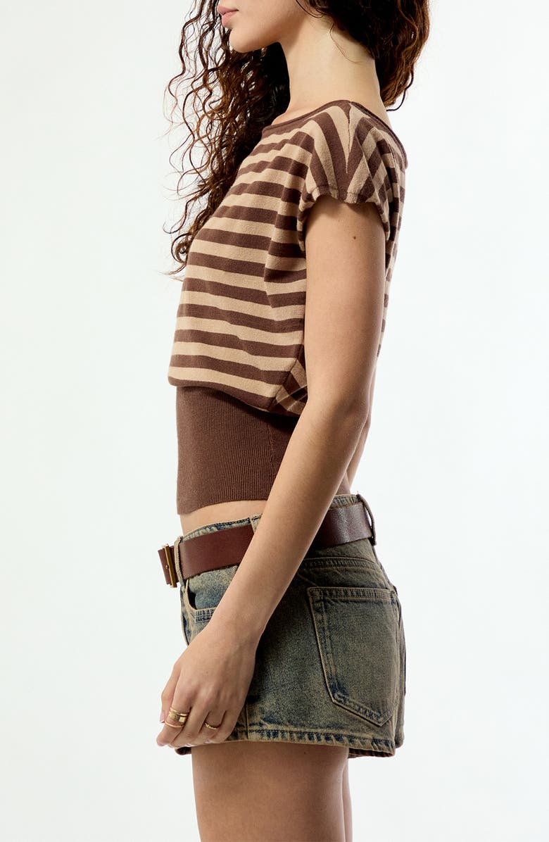 PacSun Eva Knit Top, Alternate, color, Brown