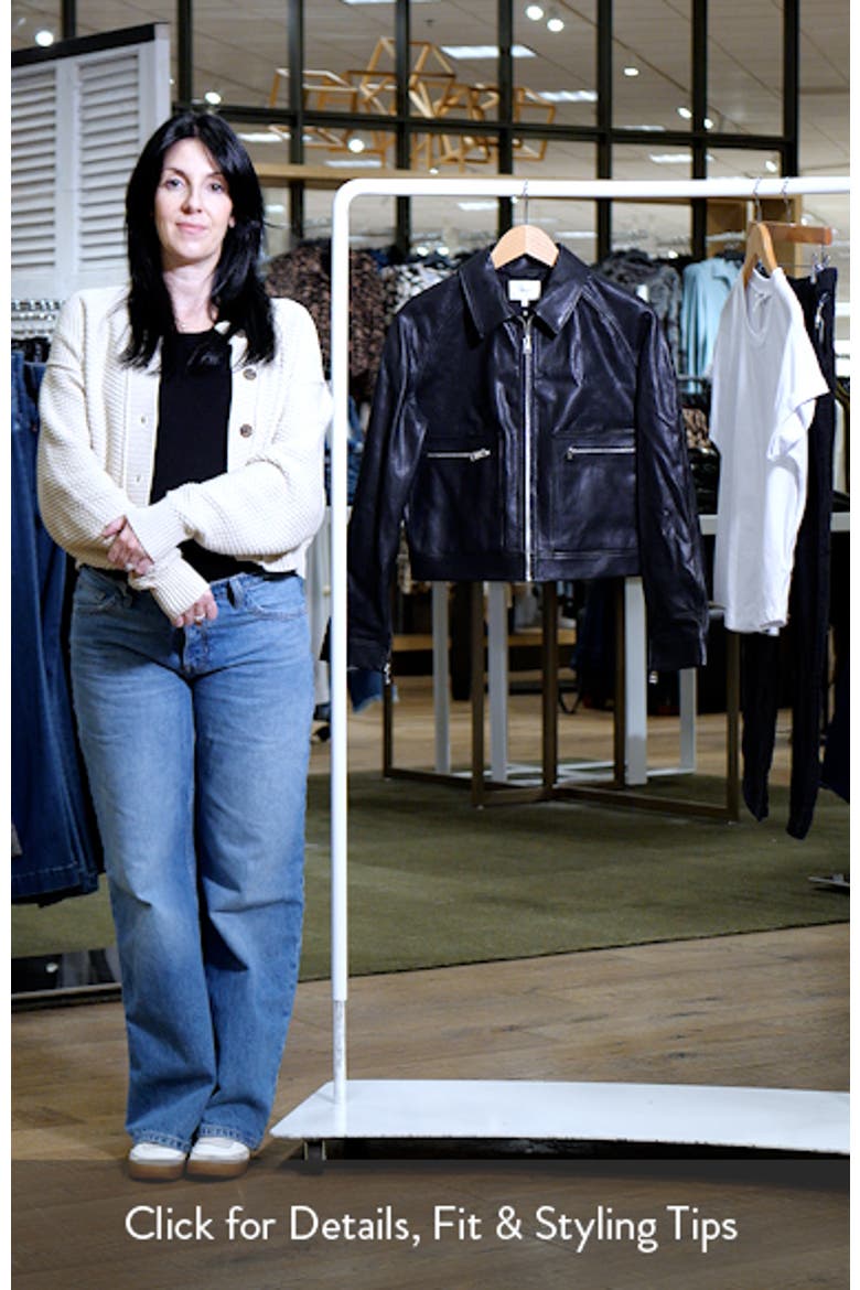 The Leather Zip Front Jacket (Women) | Nordstrom