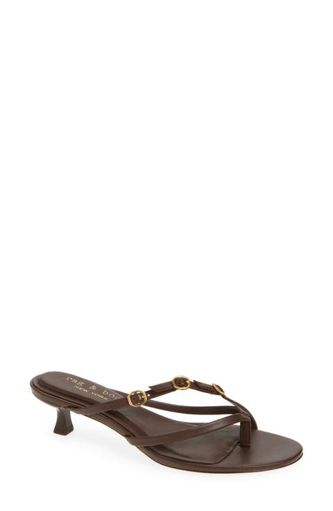 Sammie Buckle Kitten Heel Slide Sandal (Women)