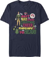 Elf Men's Christmas Cheer Loud Singing Short Sleeve Graphic T-Shirt