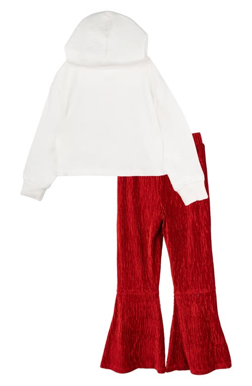 Rare Editions Kids' Graphic Hoodie & Velvet Leggings Set In Multi