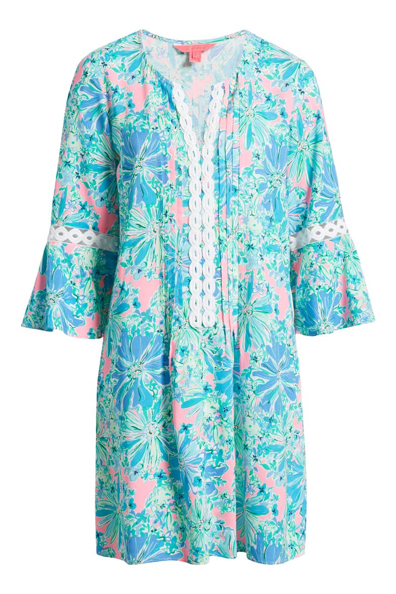 Hollie Floral Shift Dress, Alternate, color, SOLEIL PINK GOOD HARE DAY