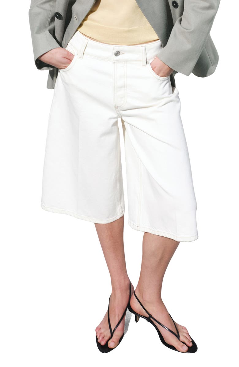 MANGO Denim Bermuda Shorts, Main, color, 