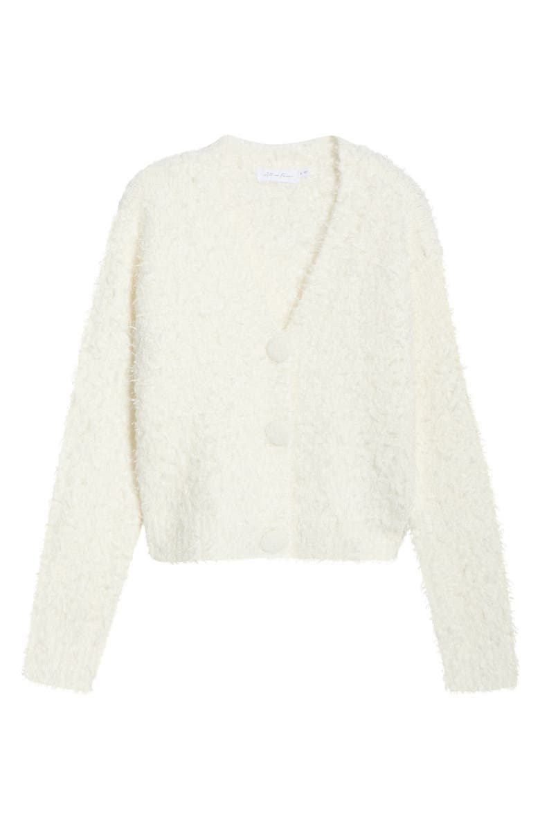 All in Favor Pearl V-Neck Cardigan, Main, color, Cream