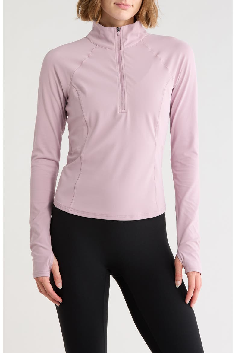 Serenity Half Zip Pullover, Main, color, PURPLE FOG