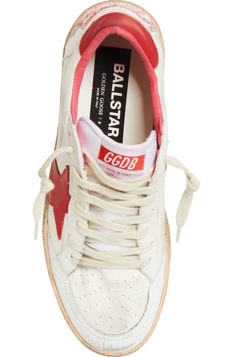 Golden Goose Ball Star Low Top Sneaker, Alternate, color, White/ Strawberry Red