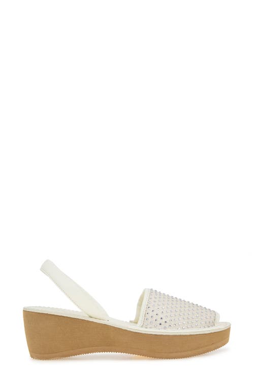Reaction Kenneth Cole Slingback Sandal In Cream Crystal Mesh