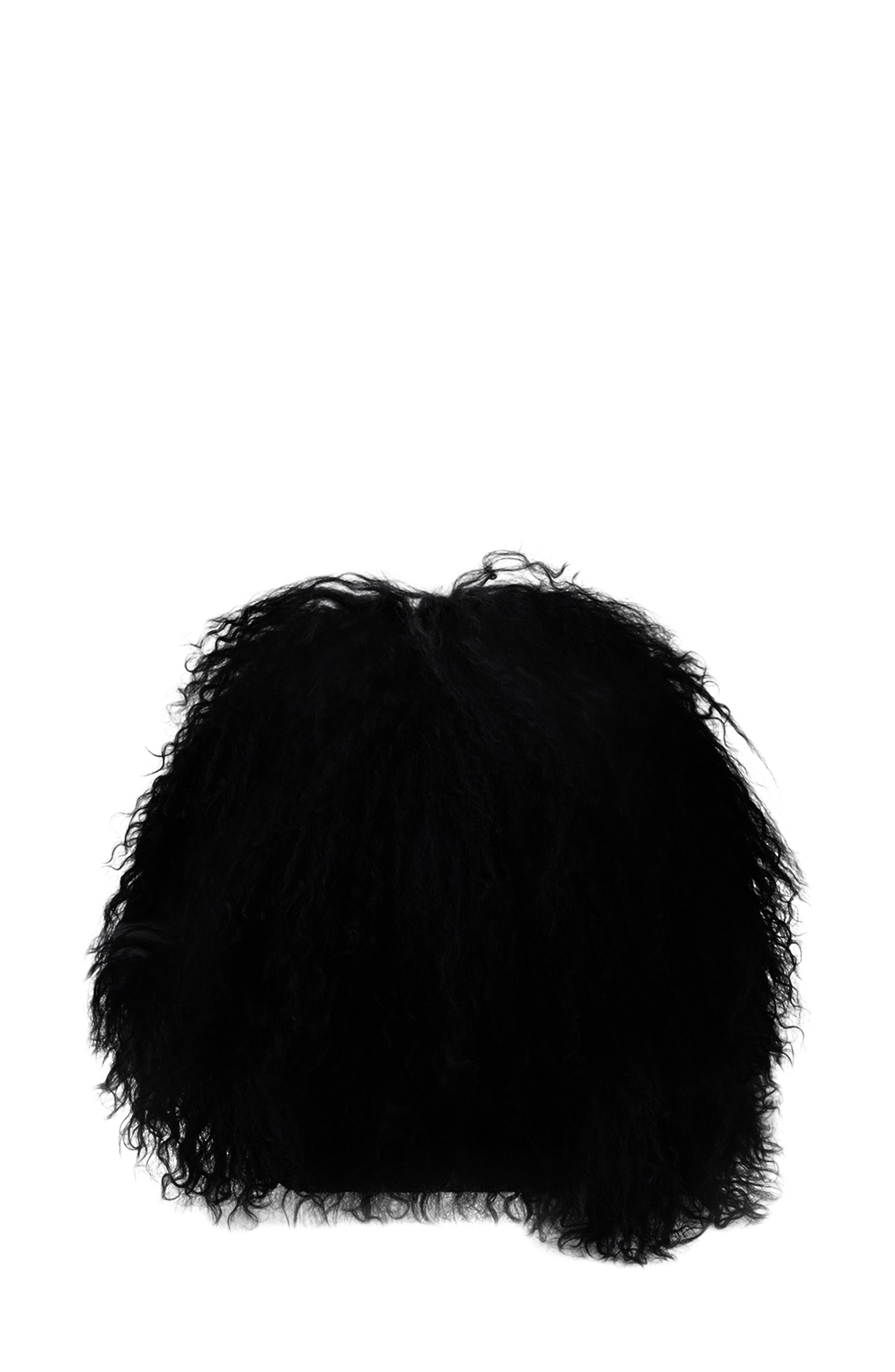 ZIGI Eliza Genuine Shearling Bootie, Alternate, color, Black