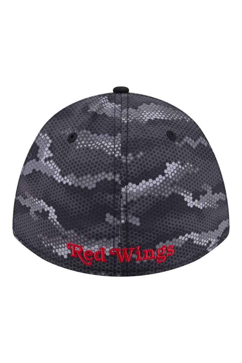 Men's New Era Black Detroit Red Wings Zero Dark 39THIRTY Flex Hat, Alternate, color, Black