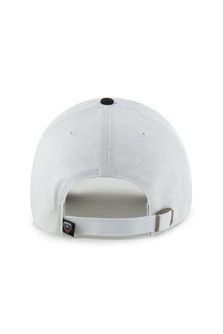 Men's '47  White D.C. United Two-Tone Clean Up Adjustable Hat, Alternate, color, White