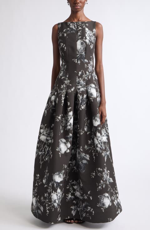 Peony Sleeveless Faille Gown