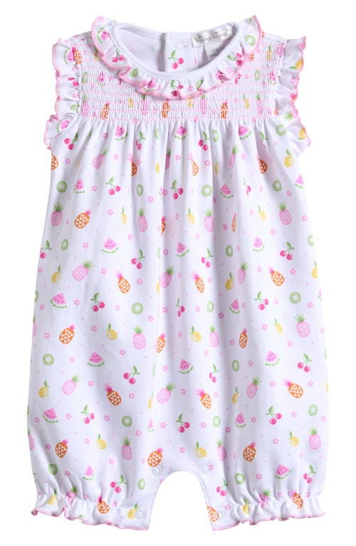 Kissy Kissy Print Pima Cotton Sleeveless Romper In Multi