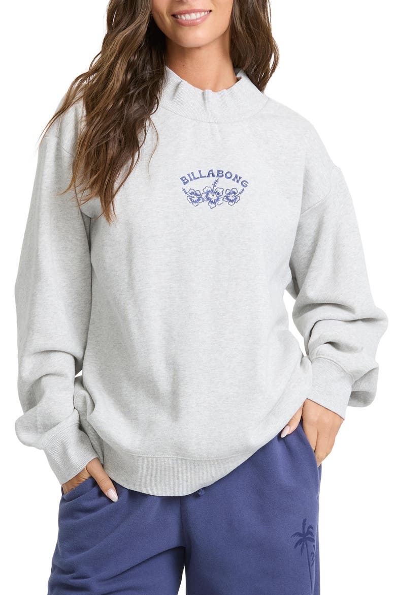 KOA Embroidered Sweatshirt, Main, color, HEATHER GRAY