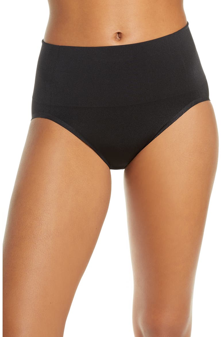 Smooth Series™ Shaping High Cut Briefs, Main, color, BLACK