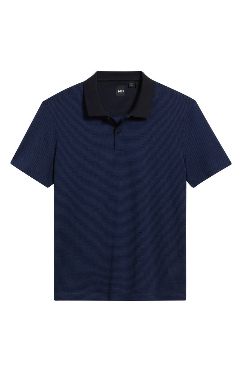 BOSS Parlay Texture Polo, Alternate, color, Dark Blue