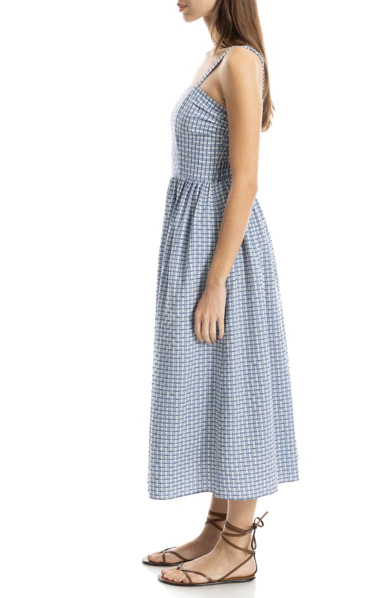 MAX STUDIO Plaid Dobby Fit & Flare Midi Sundress, Alternate, color,