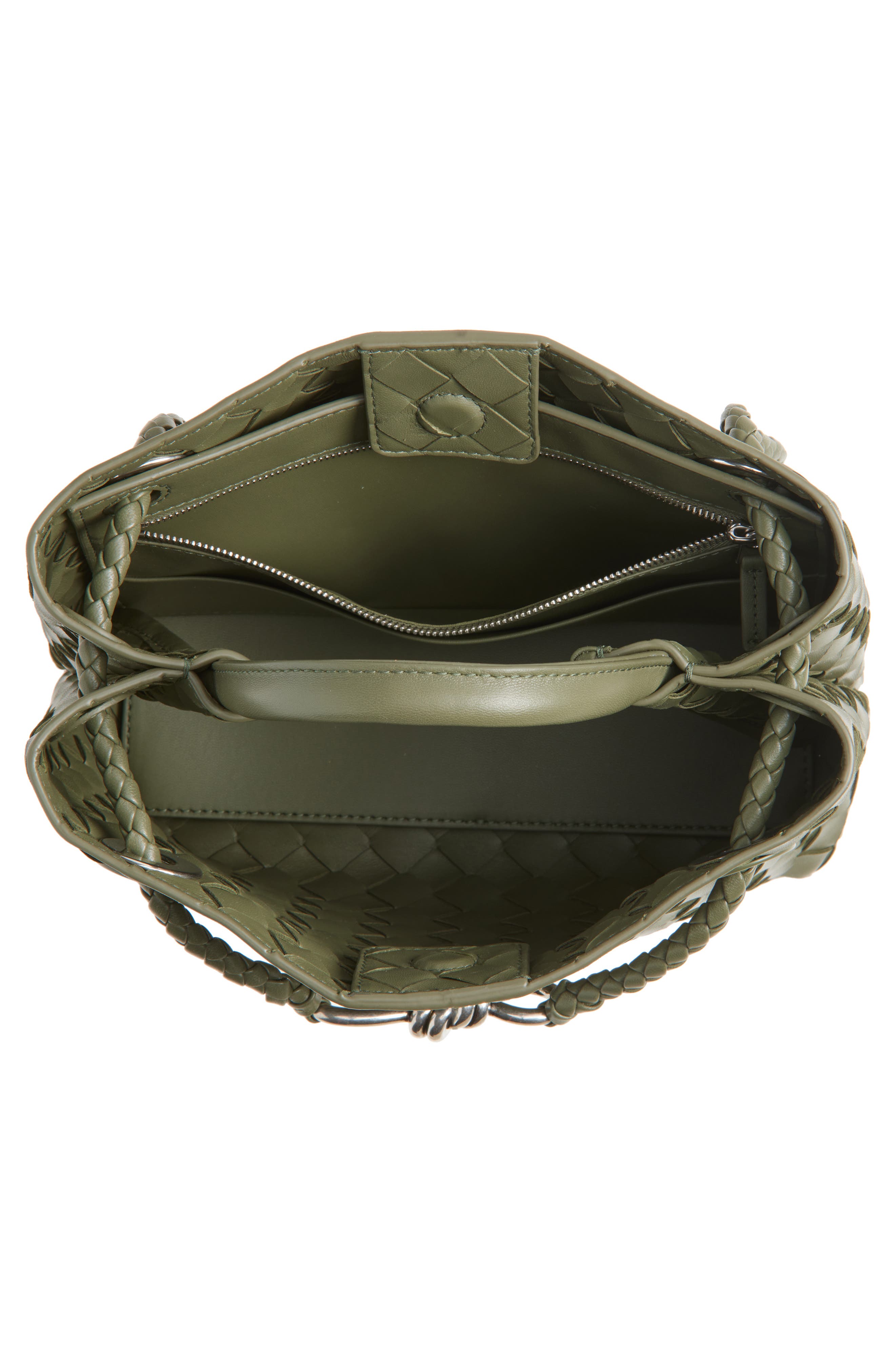 Bottega Veneta Small Andiamo Intrecciato Shoulder Bag, Alternate, color, 3297 Pickle-Vin Si