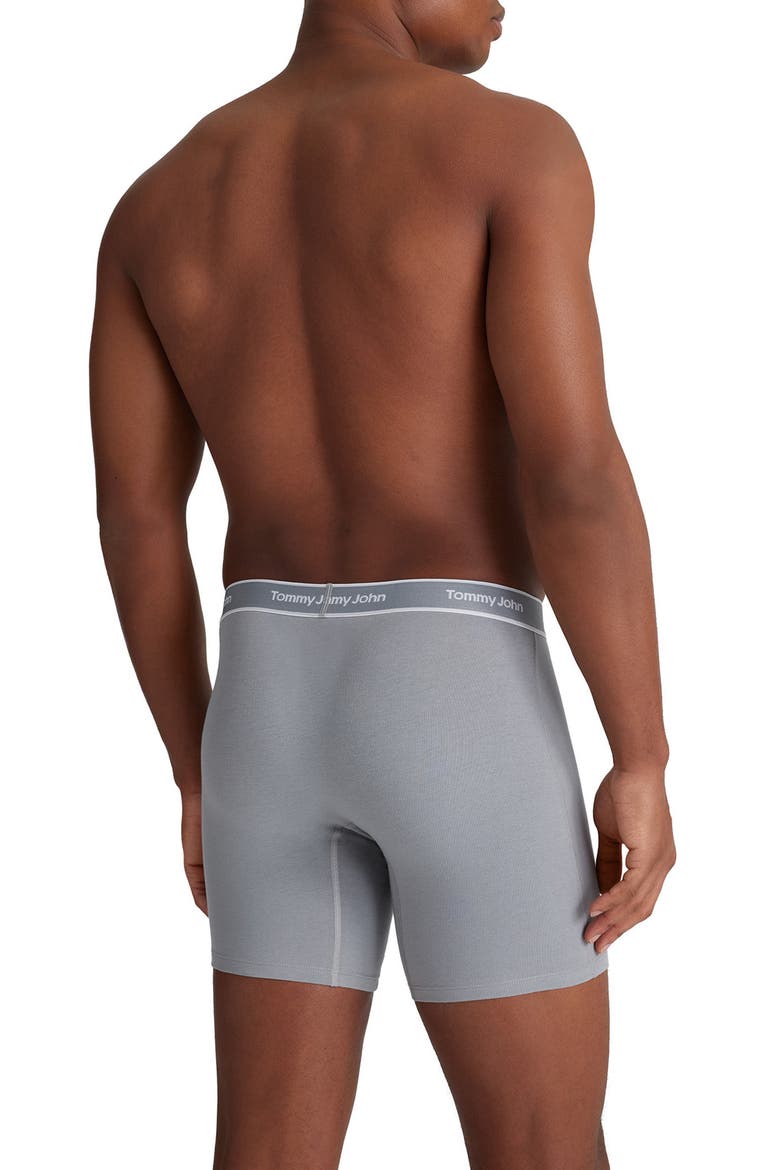 Men's 3-Pack Essential Cool Cotton Blend 6-Inch Boxer Briefs, Alternate, color, BLACK/WHITE/MONUMENT