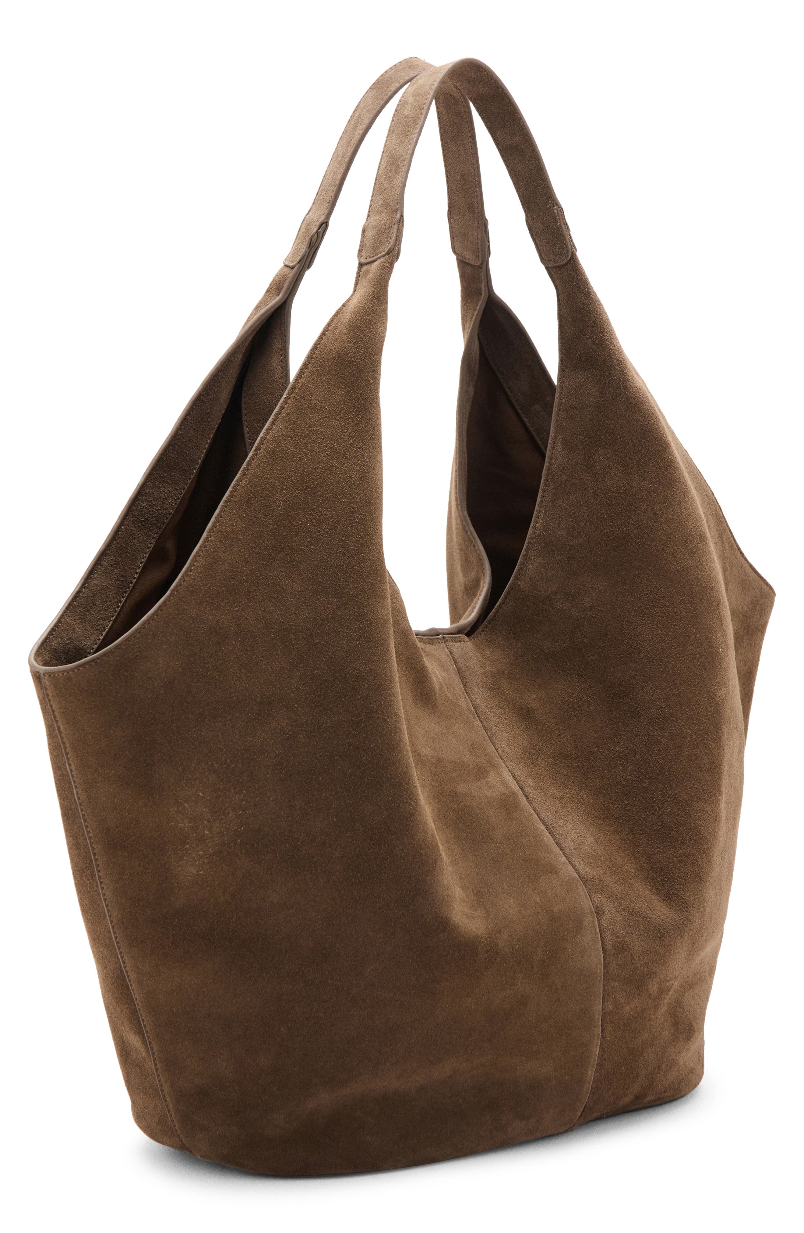 MANGO Suede Shoulder Bag, Alternate, color, 