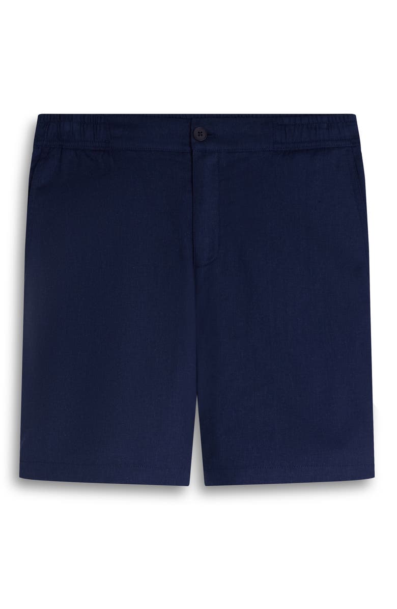 Bugatchi Aerolinen Linen Blend Shorts, Alternate, color, Navy