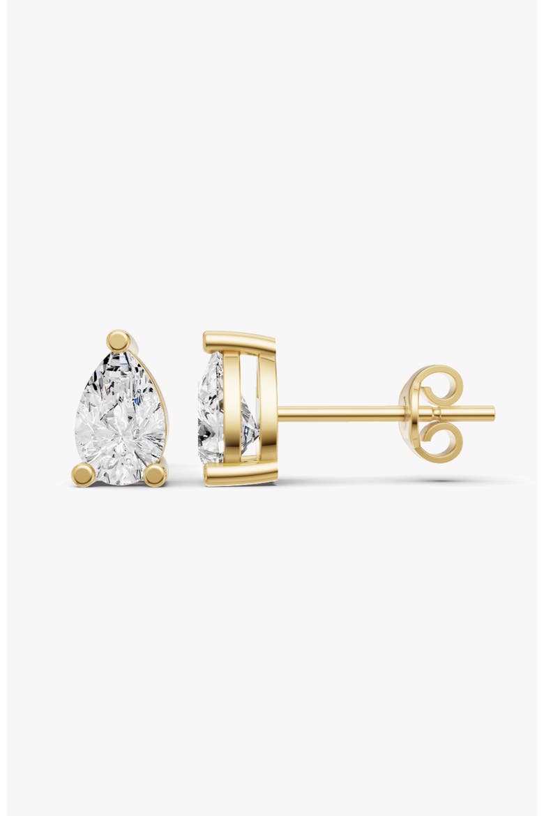 14K Gold Studs 0.5 ct Earrings Pear Solitaire, Alternate, color, Yellow Gold