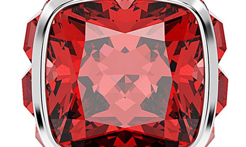 Swarovski Birthstone Pendant Jul Pendant Rhodium Shiny Red In Metallic