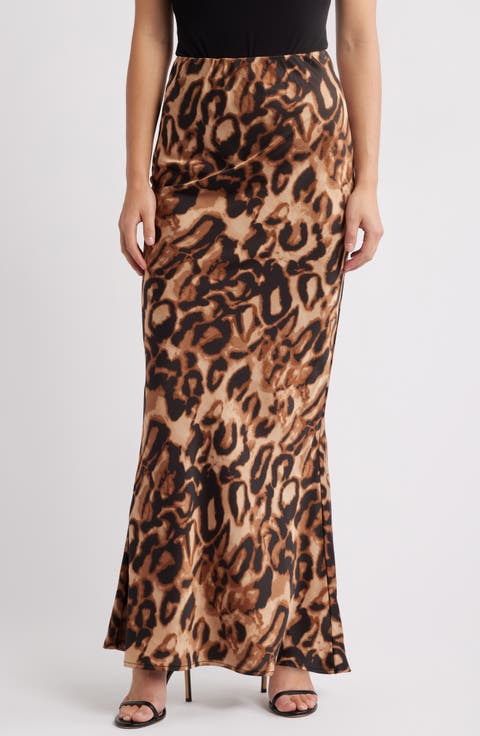 Freyja Leopard Print Maxi Skirt