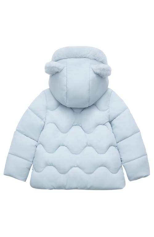 Rokka&rolla Soft Fleece Lined Puffer Jacket In Blue